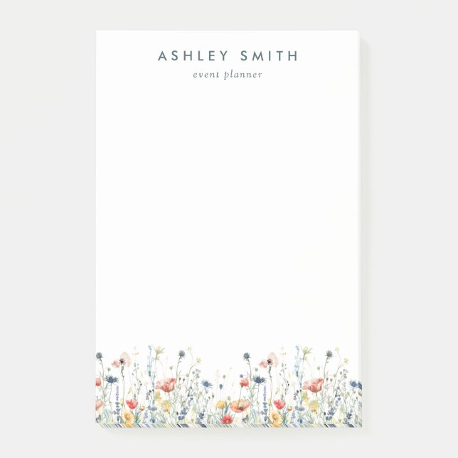 Notas Post-it® Flor silvestre vibrante (Anverso)