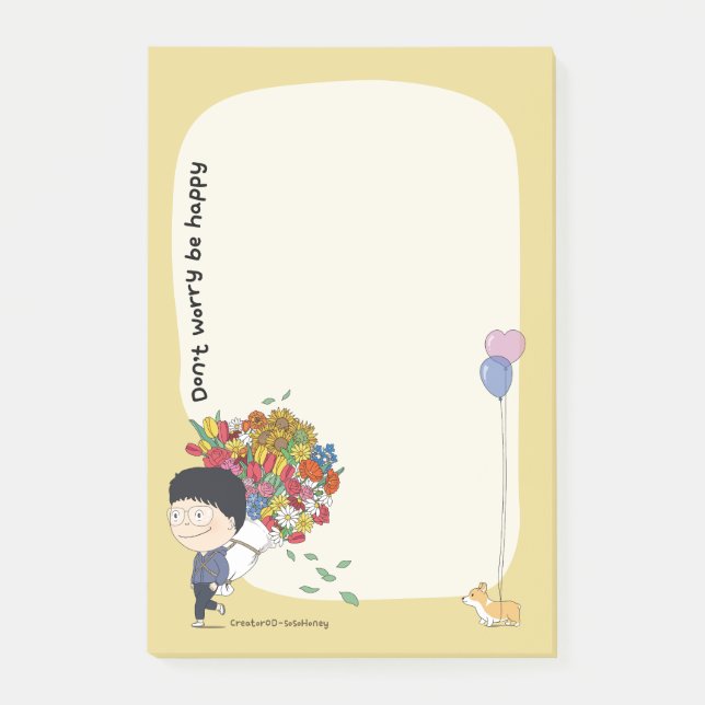 Notas Post-it® flor sosoHoney(68) (Anverso)