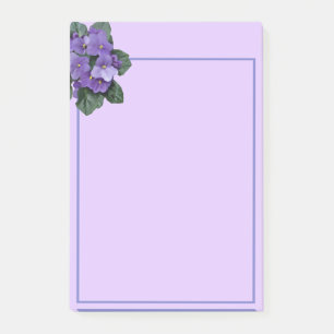 Notas Post-it® Flor violeta morada africana arte floral