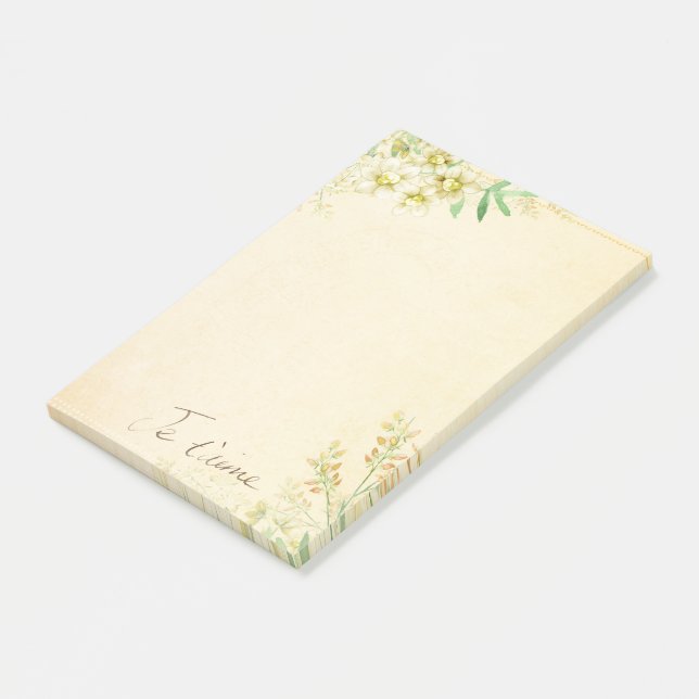 Notas Post-it® Floral (En perspectiva)