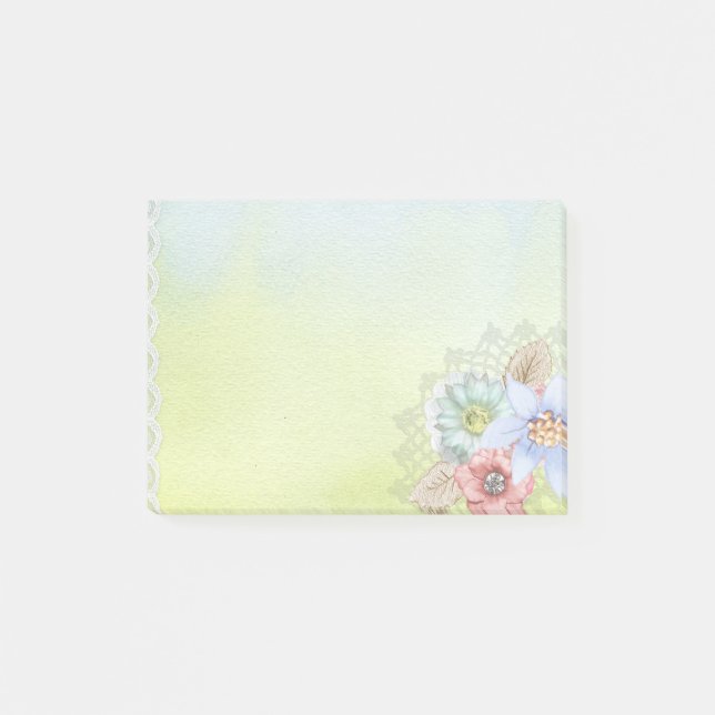 Notas Post-it® Floral (Anverso)