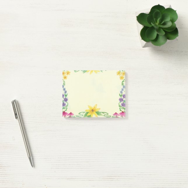 Notas Post-it® Floral (Oficina)