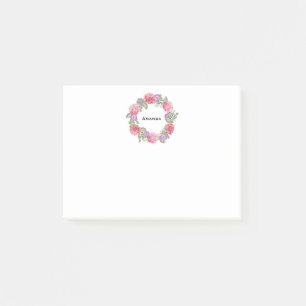 Notas Post-it® Floral acuarela personalizada