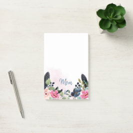 Notas Post-it® Floral acuarela personalizada