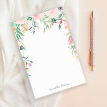 Floral acuática rosa femenina con tu nombre