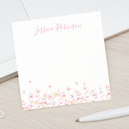 Notas Post-it® Floral acuática rosa personalizada