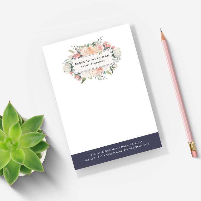 Notas Post-it® Floral antigua | Banda azul de medianoche (Subido por el creador)