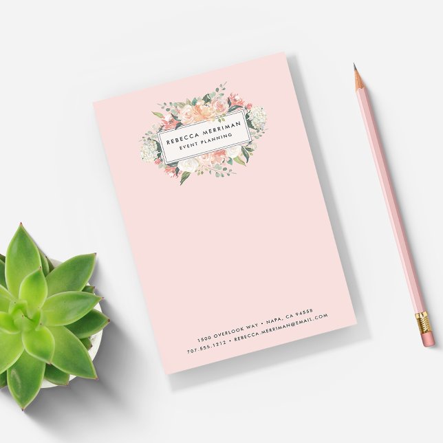 Notas Post-it® Floral antigua | Rubor Pink (Subido por el creador)