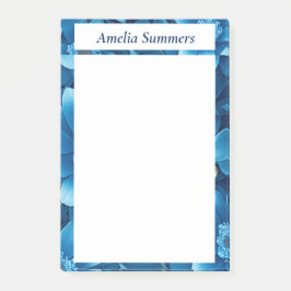 Notas Post-it® Floral azul personalizada