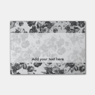 Notas Post-it® Floral blanca rústica botánica
