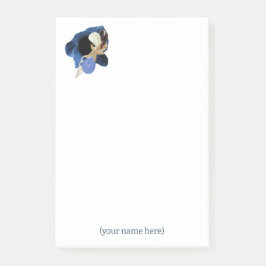 Notas Post-it® Floral costero azul Japandi para cualquier ocasión