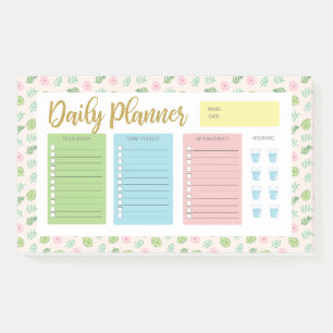 Notas Post-it® Floral Daily Planner