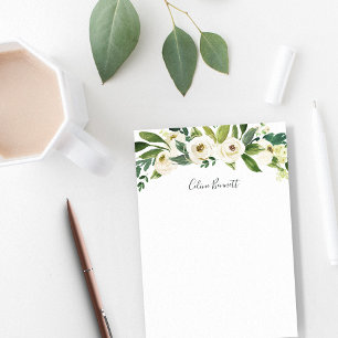 Notas Post-it® Floral de alabastro personalizada