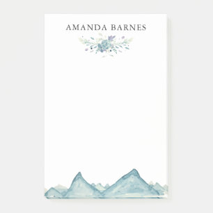 Notas Post-it® Floral de invierno acuarela
