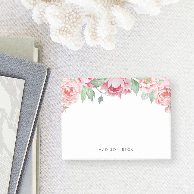 Notas Post-it® Floral de peonía antigua (Subido por el creador)