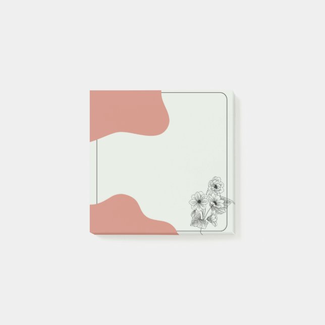 Notas Post-it® Floral de Rubor y Bloom (Anverso)