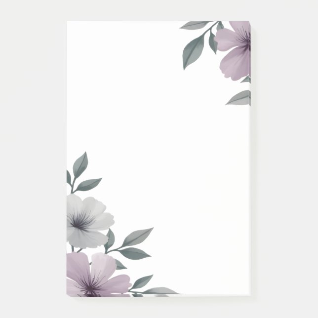 Notas Post-it® Floral Edge Large Post It Notes (Anverso)
