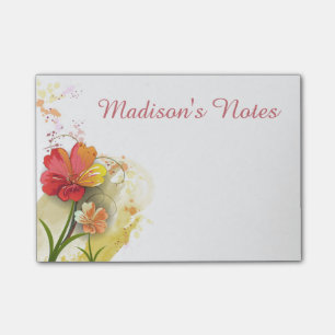 Notas Post-it® Floral elegante