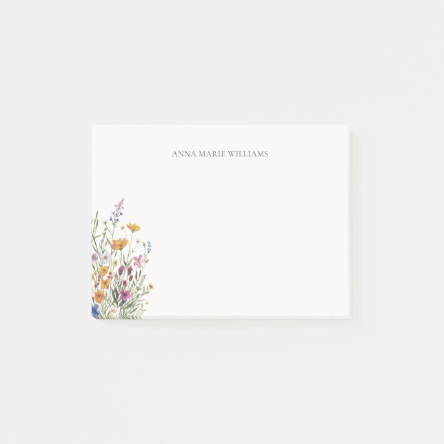Notas Post-it® Floral elegante personalizada (Anverso)