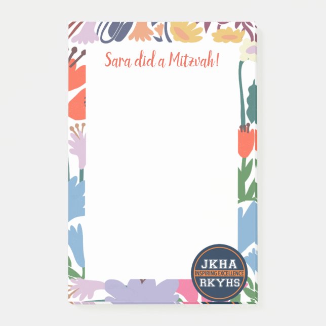 Notas Post-it® Floral escandinava (Anverso)