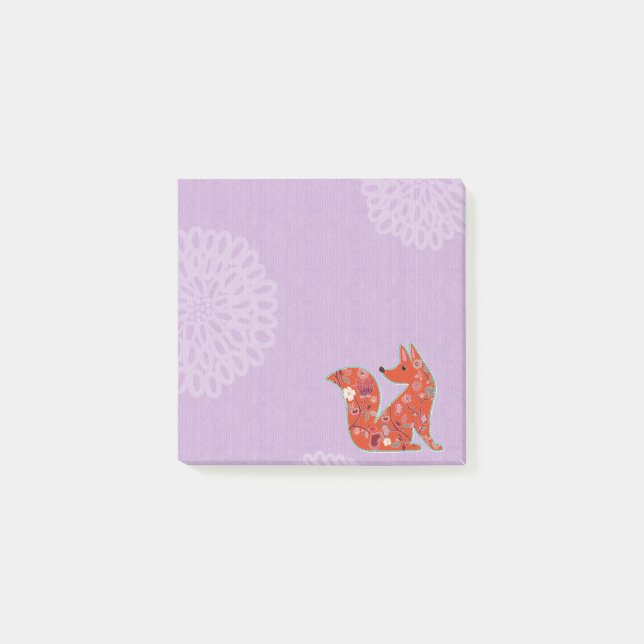 Notas Post-it® Floral Fox Post-It Notes (Anverso)