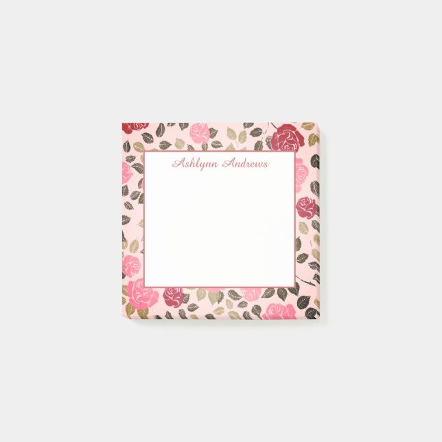 Notas Post-it® Floral lindo (Anverso)