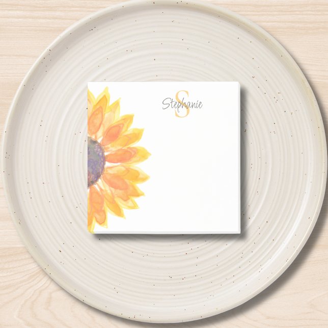 Notas Post-it® Floral Monograma Personalizado (Subido por el creador)