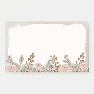Notas Post-it® Floral Neutral Brown Tan