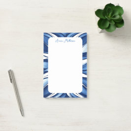 Notas Post-it® Floral orgánica azul