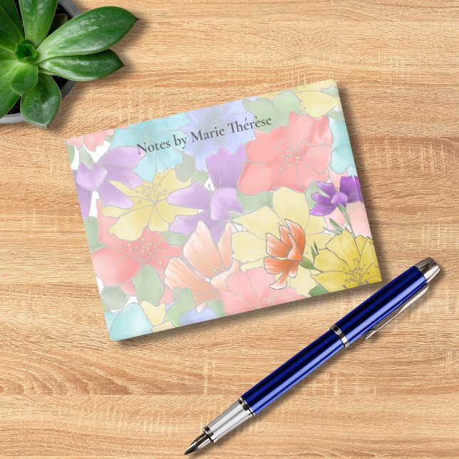 Notas Post-it® Floral Personalizado (Subido por el creador)