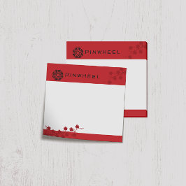 Notas Post-it® Floral roja audaz