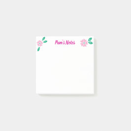 Notas Post-it® Floral rosa moderna