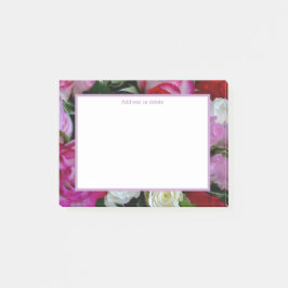 Notas Post-it® Floral rosada femenina