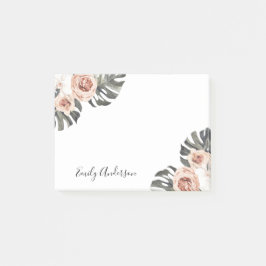 Notas Post-it® Floral tropical boho personalizado