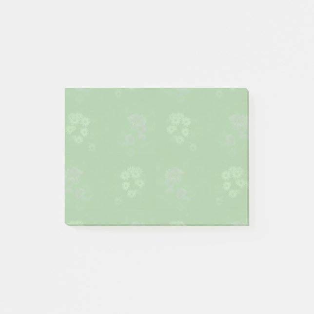 Notas Post-it® Floral verde (Anverso)