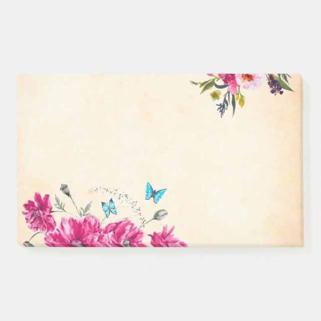 Notas Post-it® Floral vintage (Anverso)