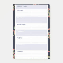 Notas Post-it® Floral Weekend Planner Style