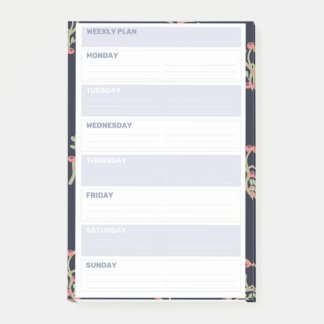 Notas Post-it® Floral Weekend Planner Style