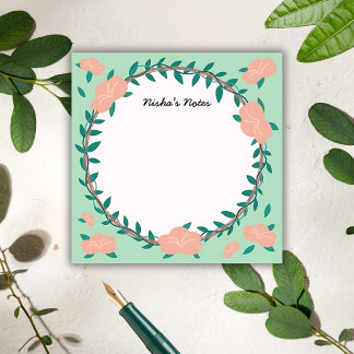 Notas Post-it® Floral Wreath – Botanical Greenhouse Sticky Notes