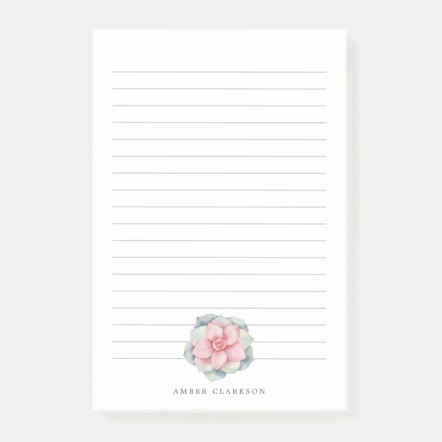 Notas Post-it® Florencia del desierto| Suculento tema laminado (Anverso)