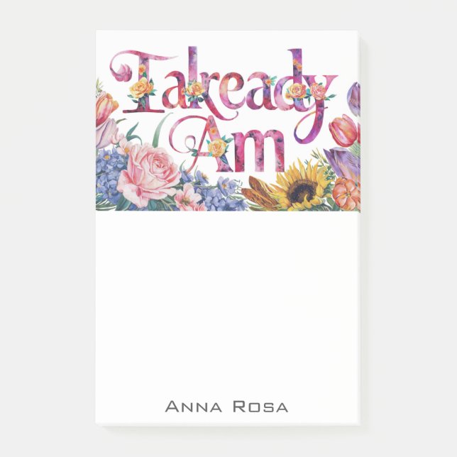 Notas Post-it® *~* Flores 12 Manifiesto AM AP85 YA (Anverso)