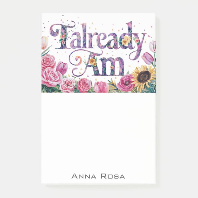 Notas Post-it® *~* Flores 2 Manifiesto AM AP85 YA (Anverso)