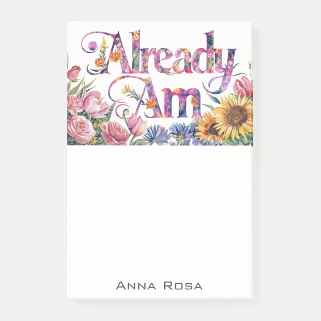 Notas Post-it® *~* Flores 3 Manifiesto AM AP85 YA (Anverso)