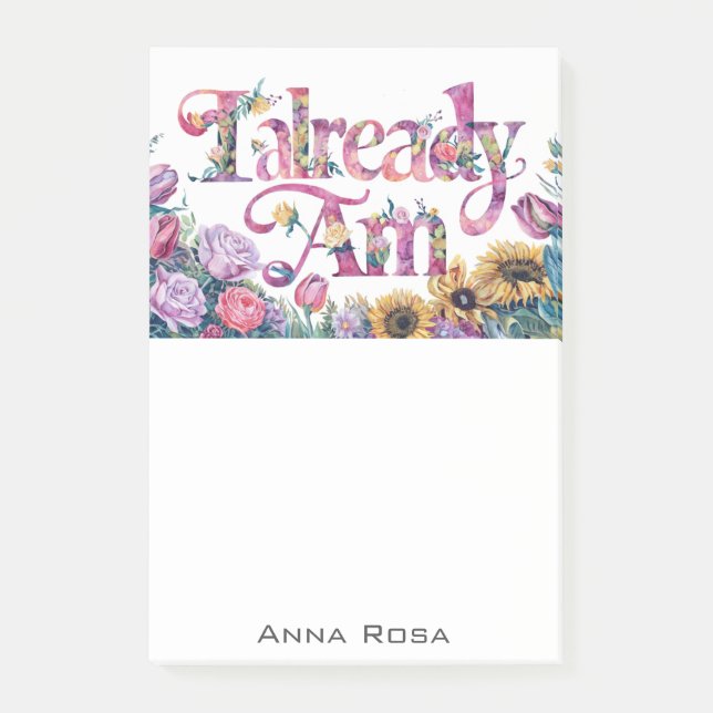 Notas Post-it® *~* Flores 4 Manifiesto AM AP85 YA (Anverso)