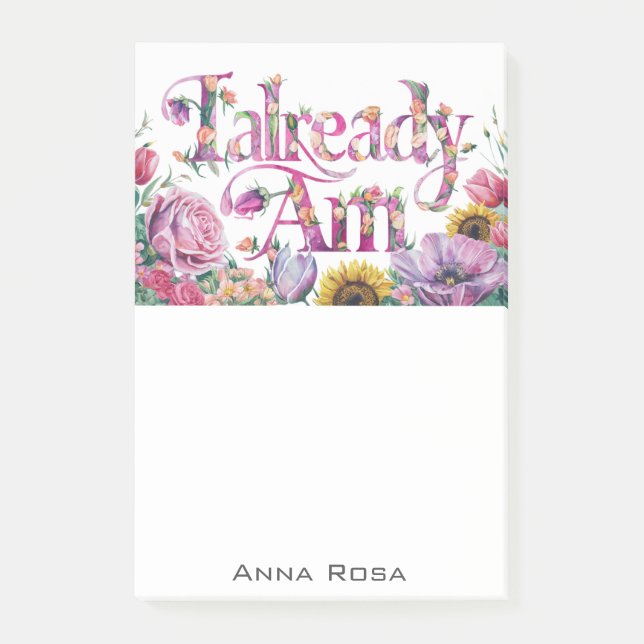 Notas Post-it® *~* Flores 5 Manifiesto AM AP85 YA (Anverso)