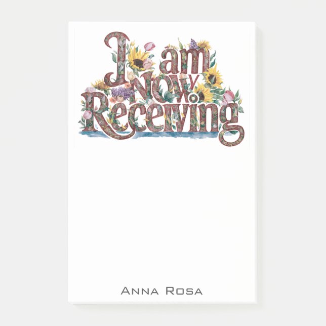 Notas Post-it® *~* Flores 8 AHORA RECIBO Manifestación AP85 (Anverso)