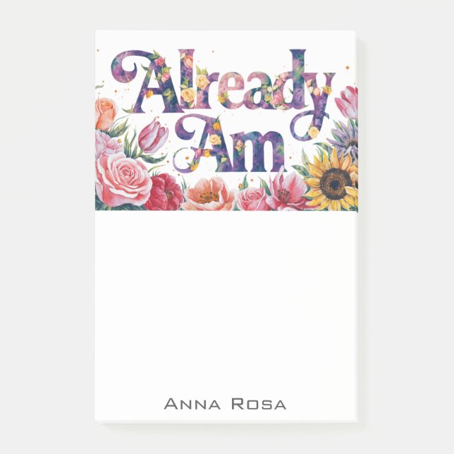 Notas Post-it® *~* Flores 8 Manifiesto AM AP85 YA (Anverso)