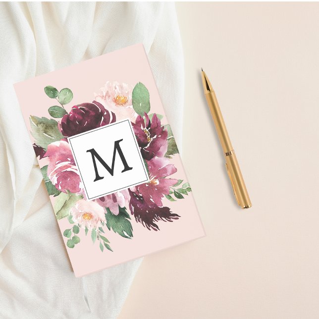 Notas Post-it® Flores acuáticas modernas monogramadas (Subido por el creador)