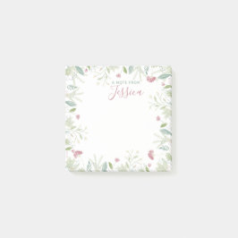 Notas Post-it® Flores acuáticas silvestres con nombre personaliza