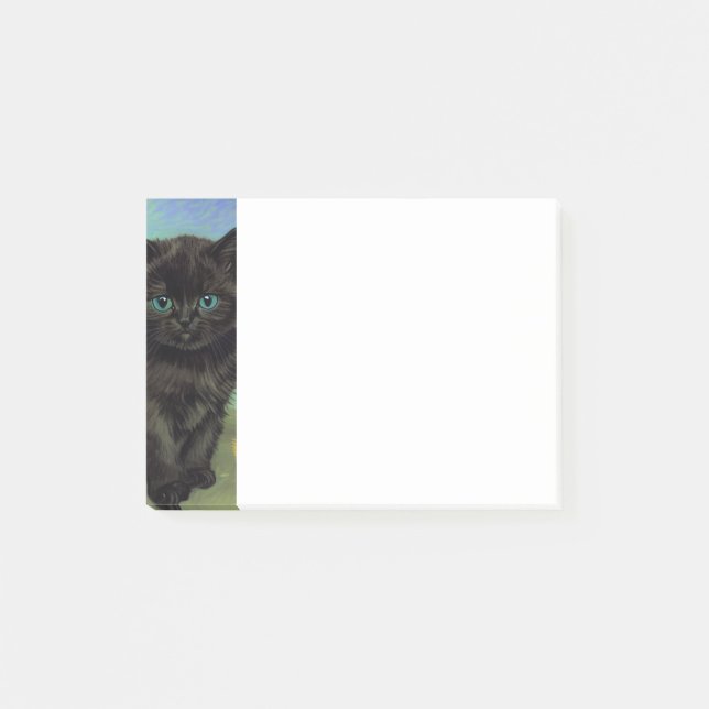Notas Post-it® Flores amarillas de gato negro Van Gogh (Anverso)